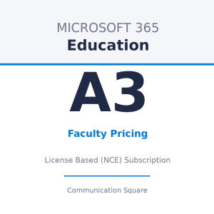 Microsoft 365 A3 Education Faculty Pricing